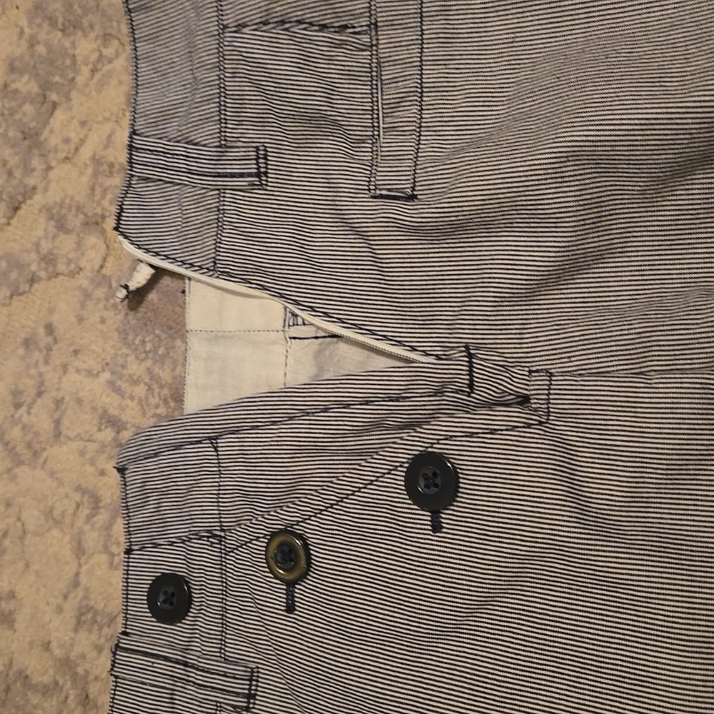🌞☀️🌞H&M Blue and White Stripped 90s Button Mini Skirt size 4 - Picture 5 of 8